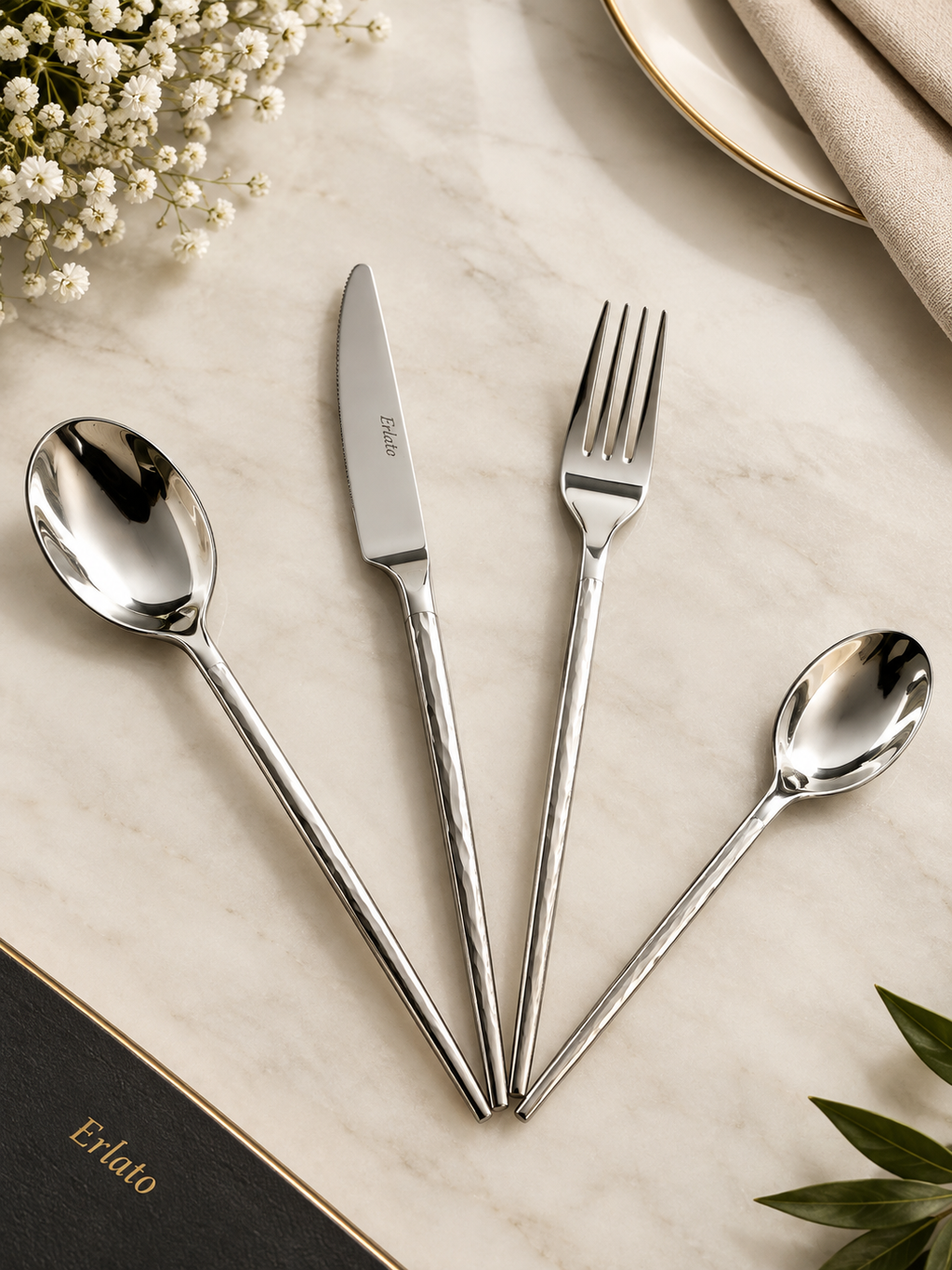 Silver Stainless Steel Cutlery Set – 4 Piece