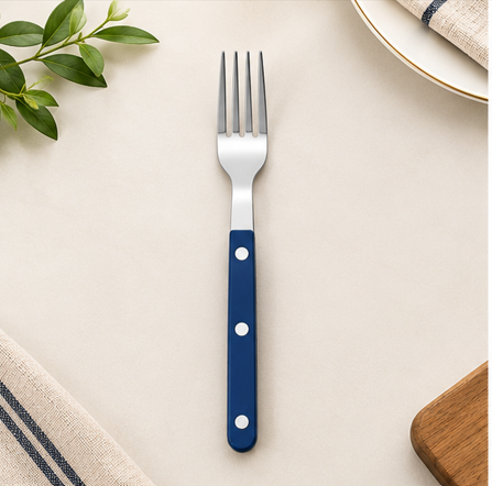 Blue Handle Stainless Steel Cutlery Set – 5 Piece