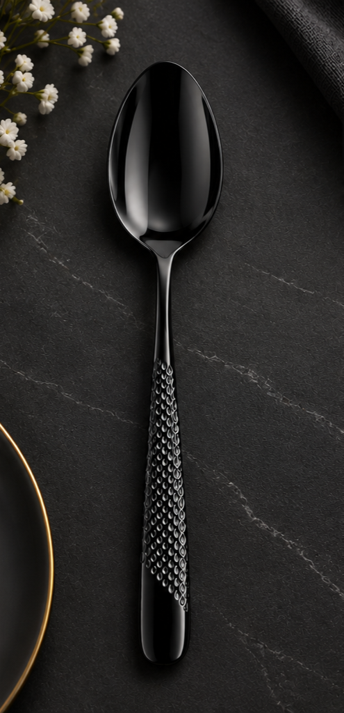 Erlato 24-Piece Black Edition Cutlery Set