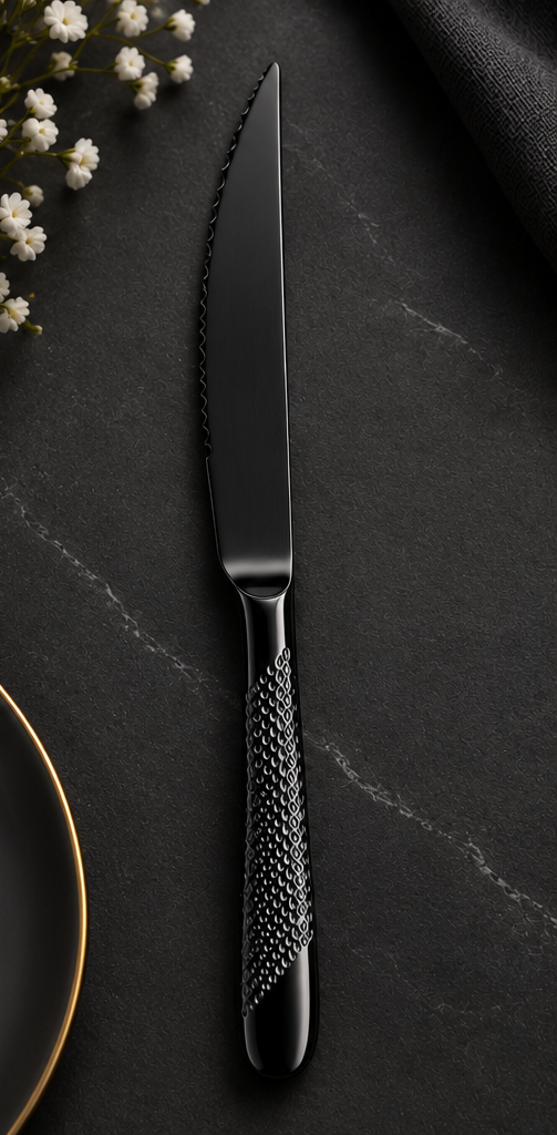 Erlato 24-Piece Black Edition Cutlery Set